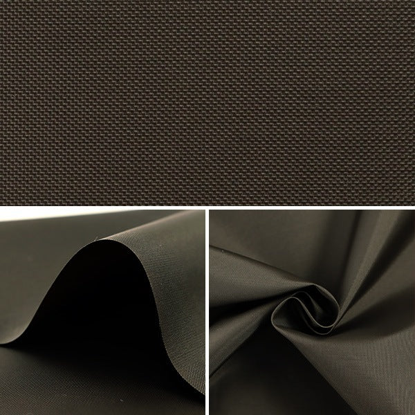 【数量5から】 生地 『ナイロンオックス 無地 こげ茶 2100-10』