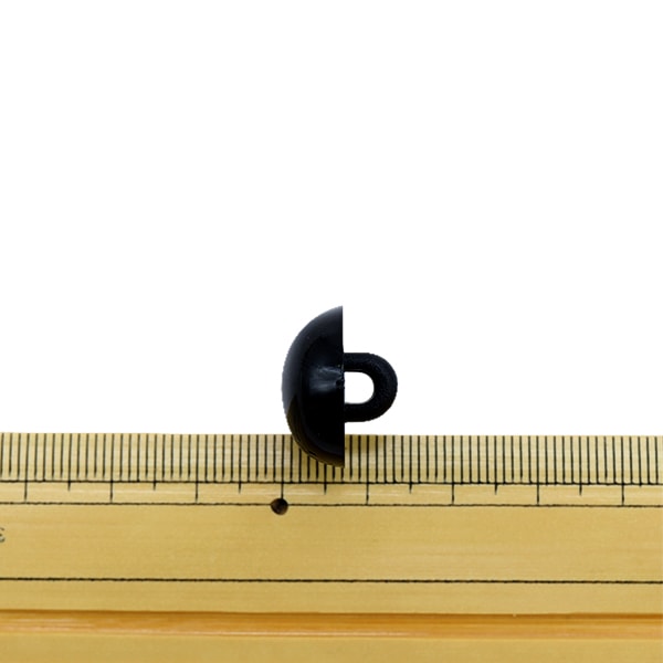 手芸 目 パーツ 『C目ボタン式 黒 18mm 4個入り 半丸ボタン 18mm B1-JA(a15)』