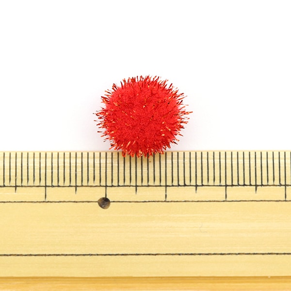 手芸パーツ 『ラメボン天 10mm 赤 B1-JA(abt017)』