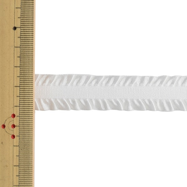 【数量5から】 リボン 『ストレッチフリルテープ 幅約2.1cm 00番色 4661』 MOKUBA 木馬
