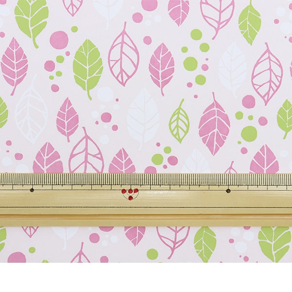 和紙 『北欧柄友禅紙 No.4 リーフ ペールピンク 1/6サイズ』