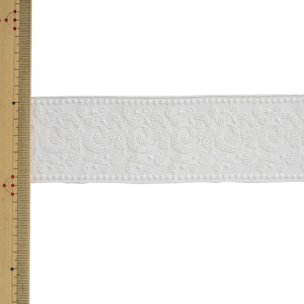 【数量5から】 レースリボンテープ 『チュールレース 62213K 00番色』 MOKUBA 木馬