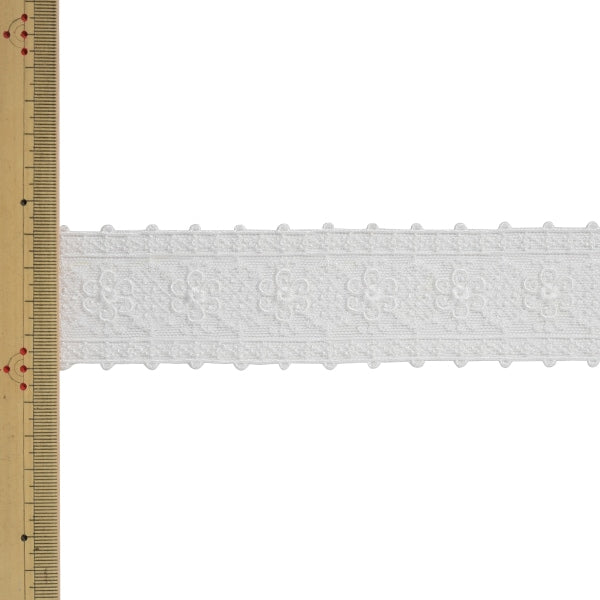 【数量5から】 レースリボンテープ 『チュールレース 62216K 00番色』 MOKUBA 木馬