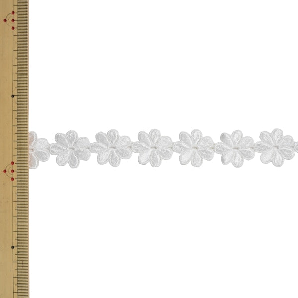 【数量5から】 レースリボンテープ 『ケミカルレース 61040K 00番色』 MOKUBA 木馬