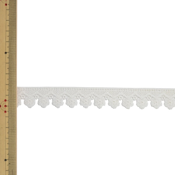 【数量5から】 レースリボンテープ 『ケミカルレース 61430K 00番色』 MOKUBA 木馬