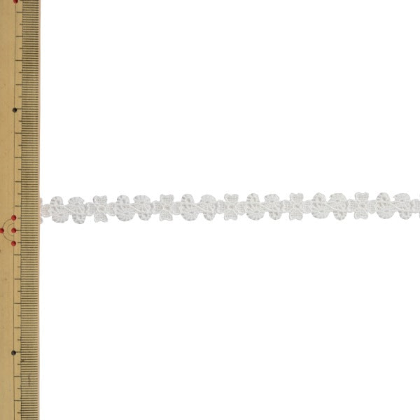 【数量5から】 レースリボンテープ 『ケミカルレース 61448K 00番色』 MOKUBA 木馬