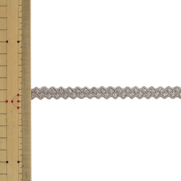 【数量5から】 レースリボンテープ 『メタリックチュールレース 62441CK 48番色』 MOKUBA 木馬