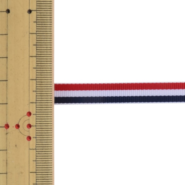 【数量5から】 リボン 『ストライプリボン 650K 幅約9mm 1番色』 MOKUBA 木馬