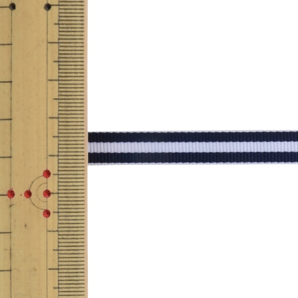 【数量5から】 リボン 『ストライプリボン 650K 幅約9mm 4番色』 MOKUBA 木馬