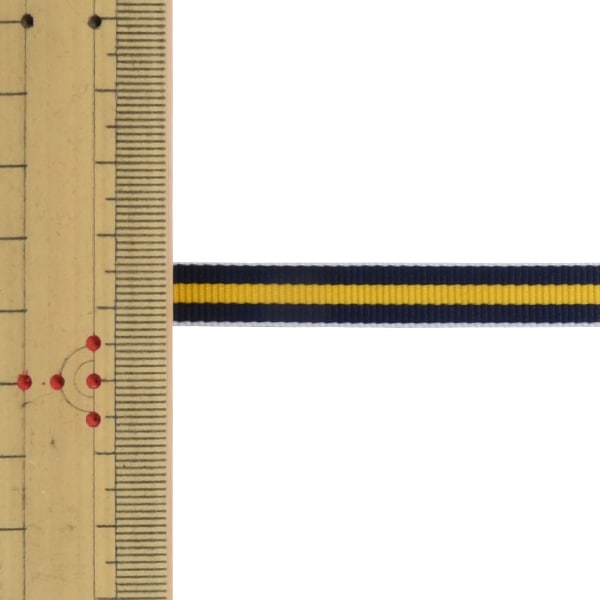 【数量5から】 リボン 『ストライプリボン 650K 幅約9mm 9番色』 MOKUBA 木馬