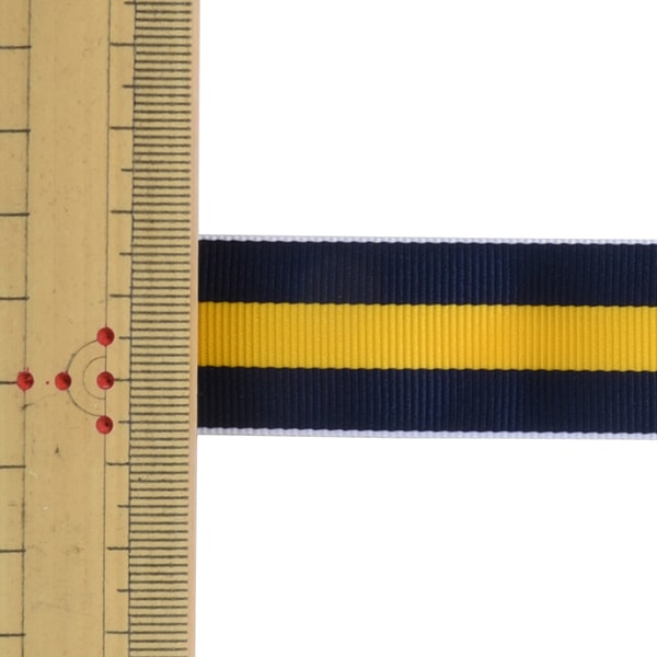 【数量5から】 リボン 『ストライプリボン 650K 幅約2.4cm 9番色』 MOKUBA 木馬