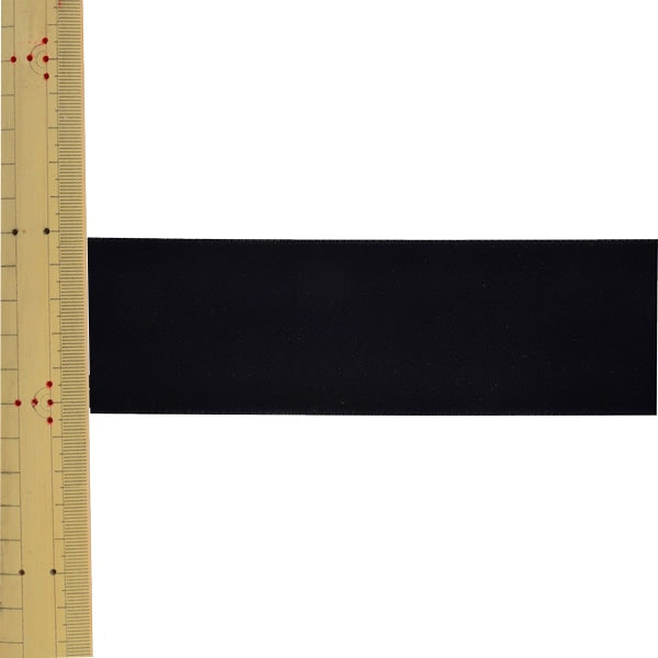 【数量5から】 リボン 『ダブルフェイスベッチンリボン 4000K 幅約4.8cm 3番色 黒』 MOKUBA 木馬