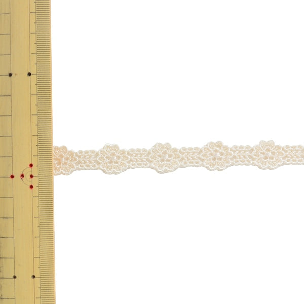 【数量5から】 レース 『チュールエンブロイダリーレース 幅約1.5cm 158番色 SIC-7556』