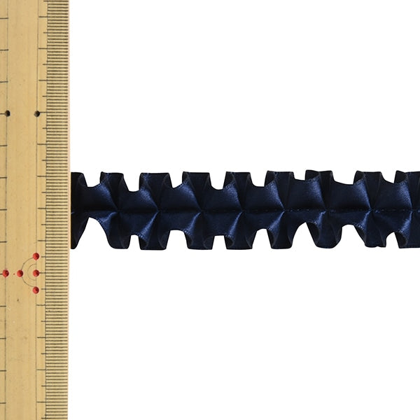 【数量5から】 リボン 『プリーツサテンリボン 幅約2.5cm 19番色』 MOKUBA 木馬