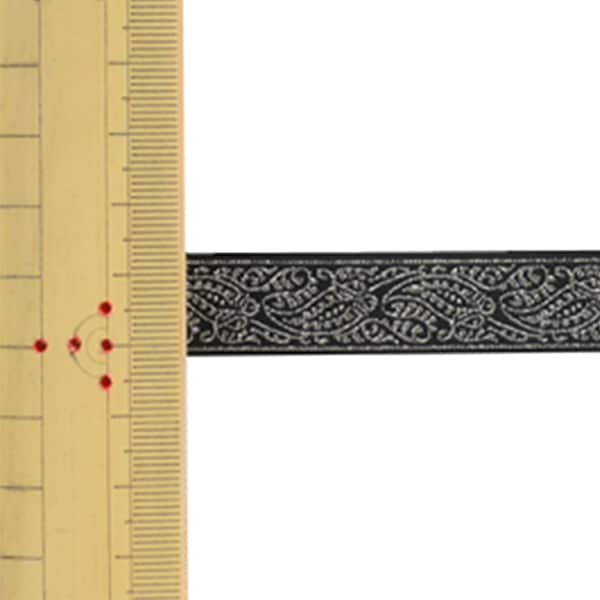 【数量5から】 リボン 『メタリックジャガードリボン 幅約1.5cm 7番色 SIC-2183』