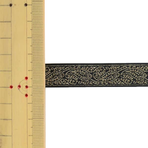 【数量5から】 リボン 『メタリックジャガードリボン 幅約1.5cm 8番色 SIC-2183』