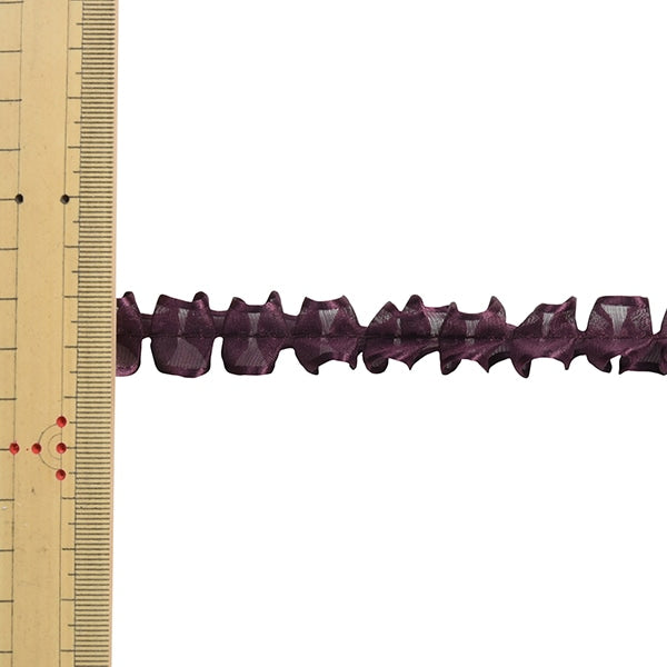 【数量5から】 リボン 『フリルジョーゼットリボン 幅約1.5cm 26番色』 MOKUBA 木馬