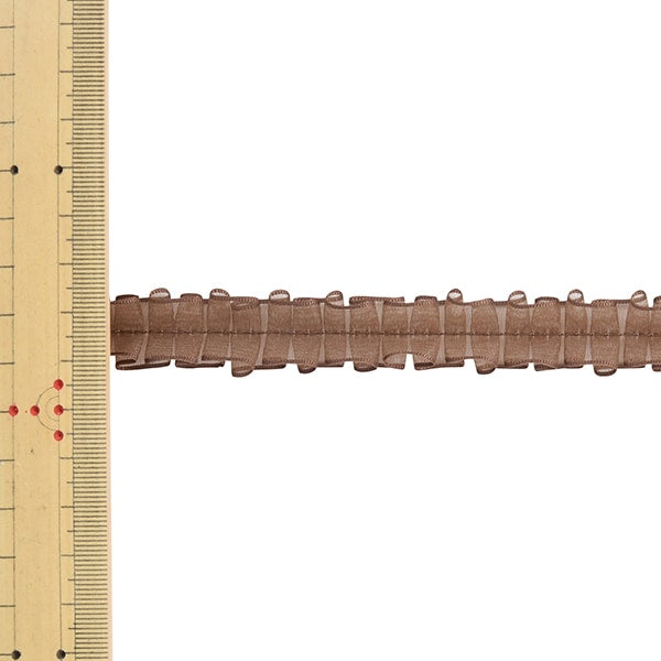 【数量5から】 リボン 『フリルジョーゼットリボン 幅約1.5cm 8番色』 MOKUBA 木馬