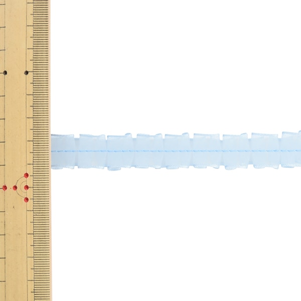 【数量5から】 リボン 『フリルジョーゼットリボン 幅約1.5cm 23番色』 MOKUBA 木馬