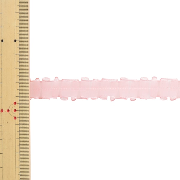 【数量5から】 リボン 『フリルジョーゼットリボン 幅約1.5cm 40番色』 MOKUBA 木馬