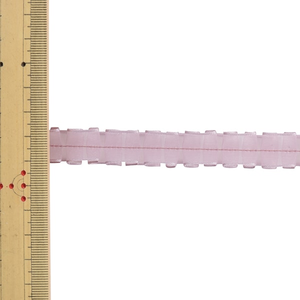 【数量5から】 リボン 『フリルジョーゼットリボン 幅約1.5cm 70番色』 MOKUBA 木馬