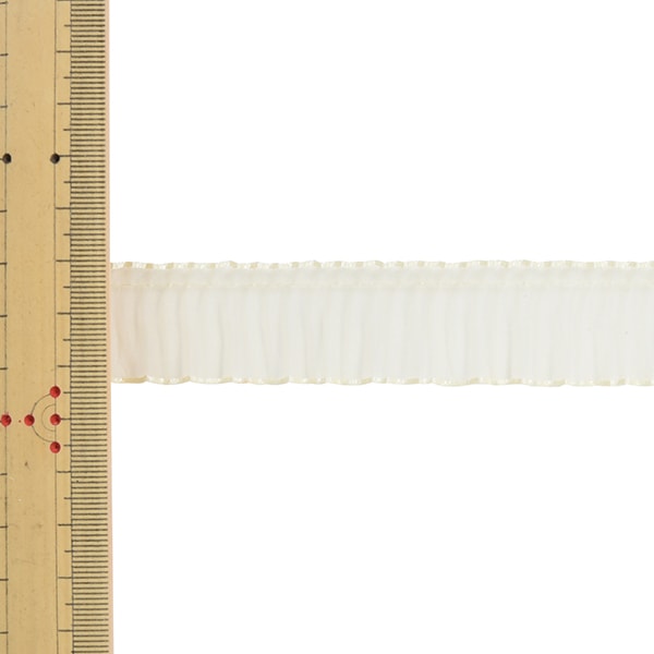 【数量5から】 リボン 『プリーツジョーゼットリボン 幅約2.4cm 12番色』 MOKUBA 木馬