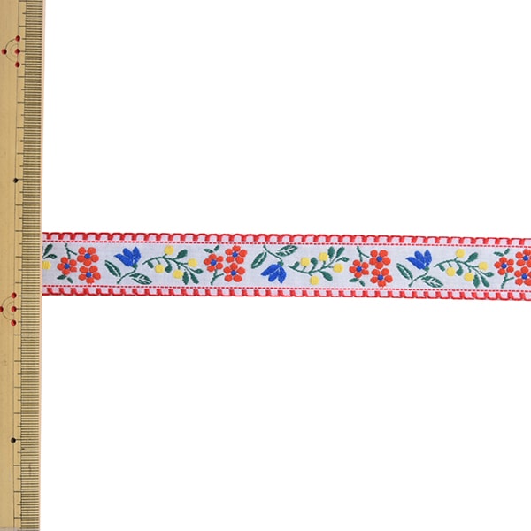 【数量5から】 手芸ブレード 『チロルテープ 5094Y 幅約2.5cm 1番色』 MOKUBA 木馬