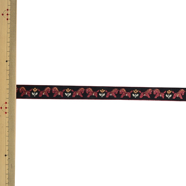 【数量5から】 手芸ブレード 『チロルテープ 5202Y 幅約1.5cm 1番色』 MOKUBA 木馬