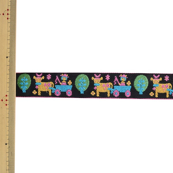 【数量5から】 手芸ブレード 『チロルテープ 5208Y 幅約3cm 1番色』 MOKUBA 木馬