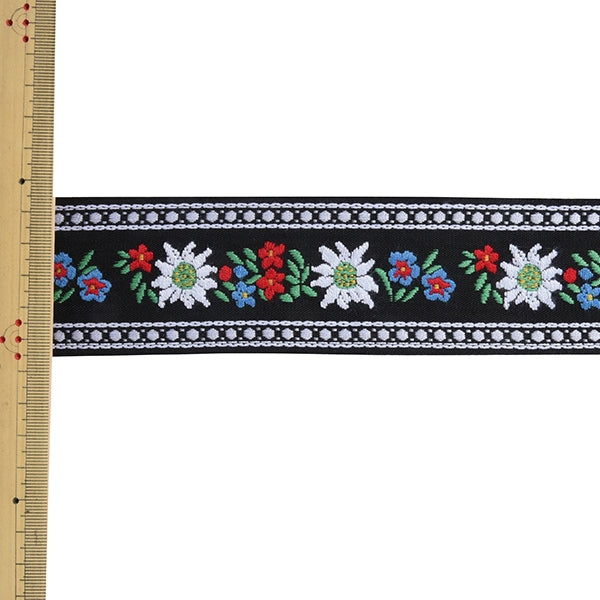 【数量5から】 手芸ブレード 『チロルテープ 5263Y 幅約5.5cm 1番色』 MOKUBA 木馬