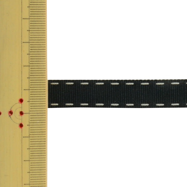 【数量5から】 リボン 『ステッチペタシャムリボン 幅約1.2cm 009番色 141-9446-12-0』 DARIN ダリン