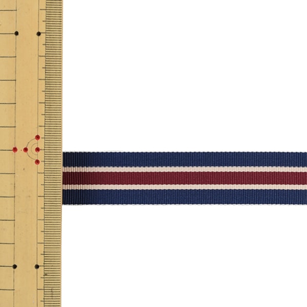 【数量5から】 リボン 『ストライプグログランリボン 幅約2.4cm 155番色 741-9450-24-1』 DARIN ダリン