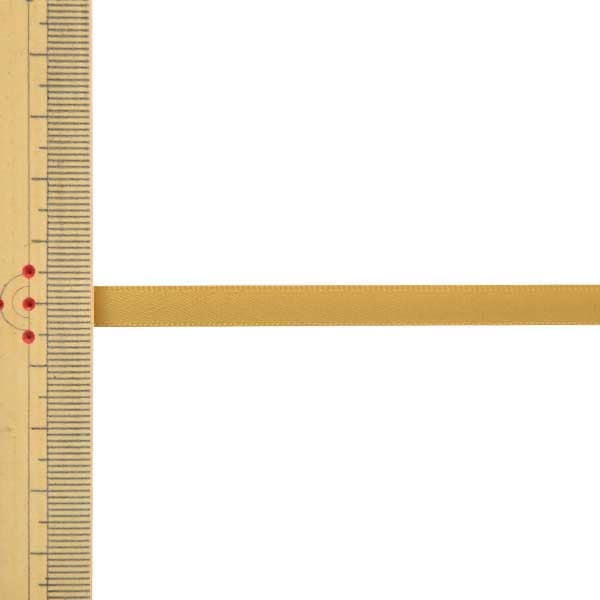 リボン 『1反売り 両面サテンリボン 幅約6mm×約10m巻 黄土色』