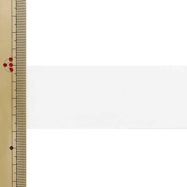 【数量5から】 ゴム 『ライクラ 織ゴム 幅4cm 白 LY-40-W』