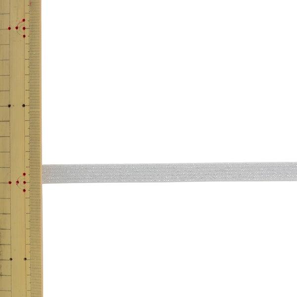 【数量5から】 手芸ひも 『ラメストレッチバインダー 幅約1.2cm 00番色 キナリ SIC-5057』 SHINDO