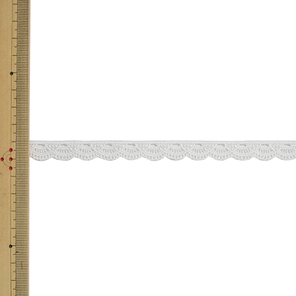 【数量5から】 レースリボンテープ 『ケミカルレース 68033K 00番色』 MOKUBA 木馬