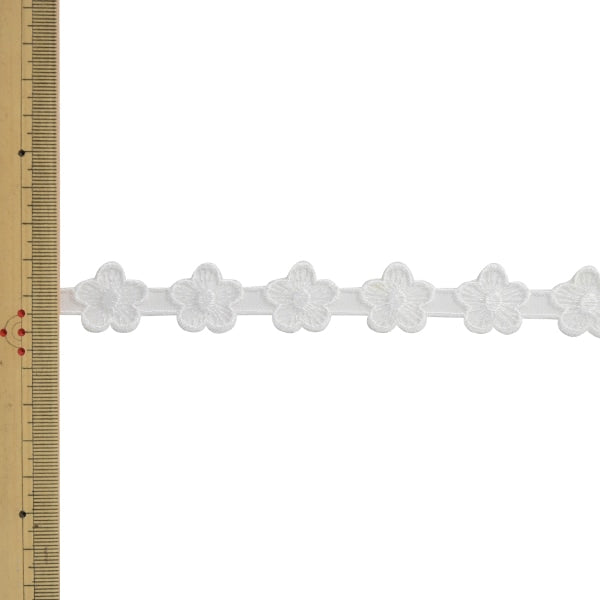 【数量5から】 レースリボンテープ 『ボイルレース 163074K 00番色』 MOKUBA 木馬