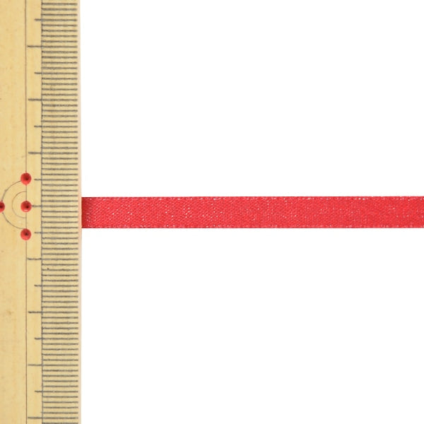 リボン 『1反売り サテンパールリボン 幅約6mm×約5m巻 250番色 赤 58867』