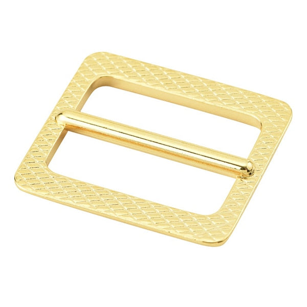 Leather bracket "Square buckle gold 2.5cm MP3748-G-25"
