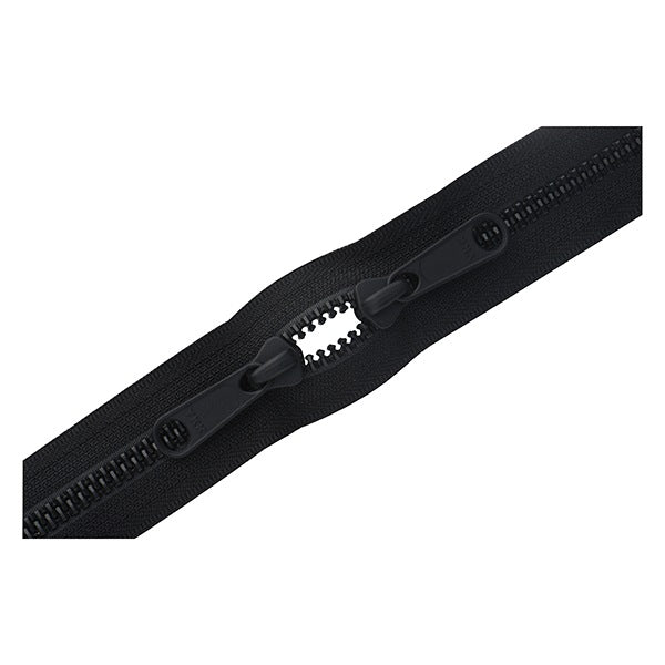 패스너 "Metalx Tough Metallic Black 60cm 더블 오프닝 580 번호 5VMTAG-60SH" YKK