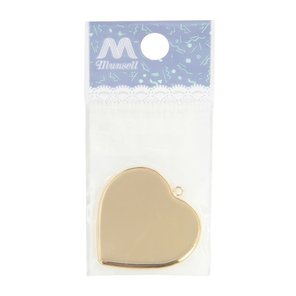 Soporte de artesanía "plato de corazón con lata de 35 x 34 mm de oro #0883"