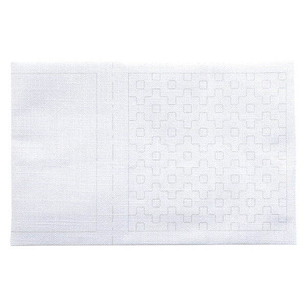 Kit di ricamo "Sashiko Cross Stab Grey Grey 98904 che può creare 4 sottobicchieri 98904" Lecien Lecien Cosmo Cosmo