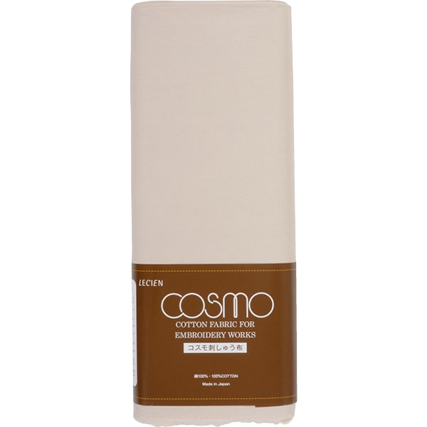 【数量1から】 刺しゅう布 『ジャバクロス65 アイボリー 幅約89cm 65135-9』 LECIEN ルシアン cosmo コスモ
