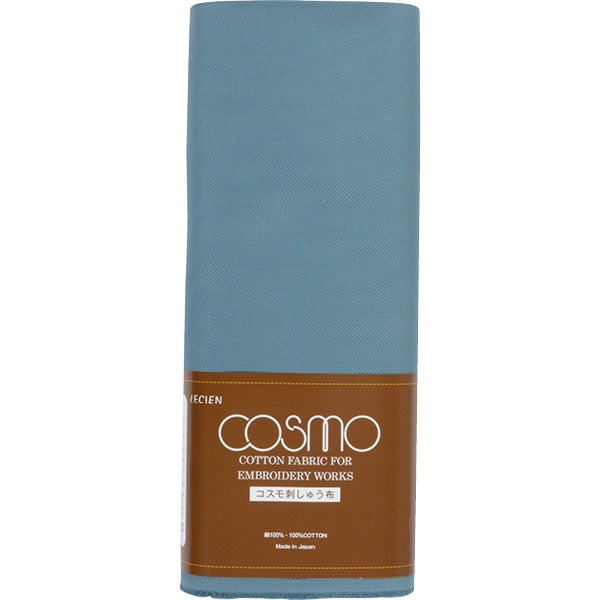 【数量1から】 刺しゅう布 『ジャバクロス65 ビンテージブルー 幅約89cm 65190-9』 LECIEN ルシアン cosmo コスモ