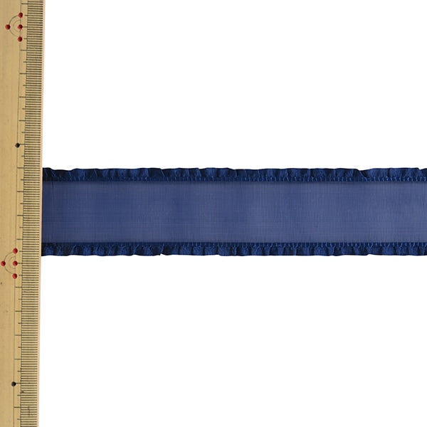 【数量5から】 リボン 『フリルオーガンジーリボン 4615 幅約3.7cm 19番色』 MOKUBA 木馬