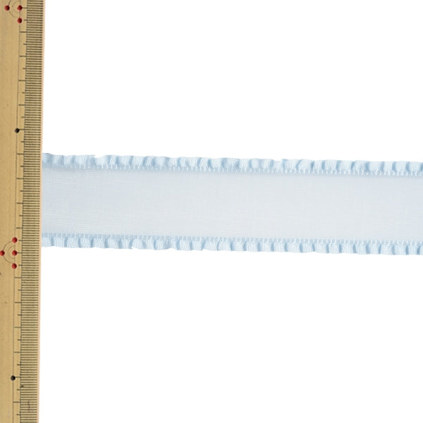 【数量5から】 リボン 『フリルオーガンジーリボン 4615 幅約3.7cm 23番色』 MOKUBA 木馬