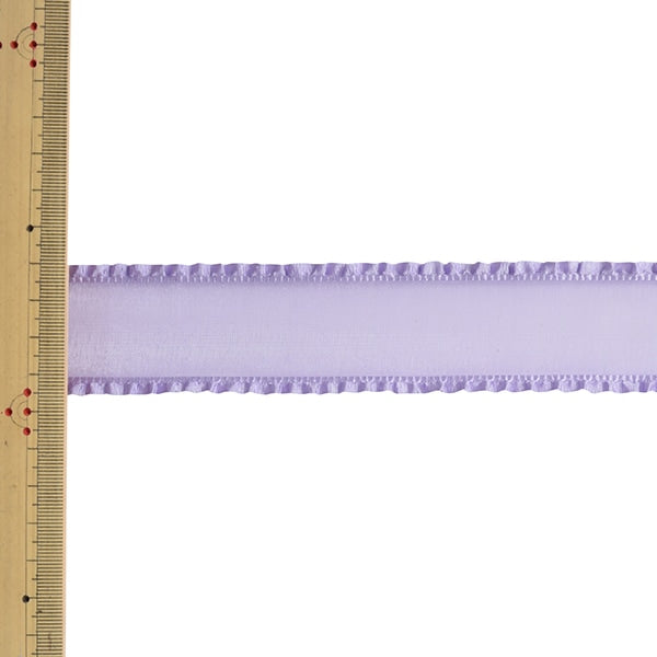 【数量5から】 リボン 『フリルオーガンジーリボン 4615 幅約3.7cm 27番色』 MOKUBA 木馬