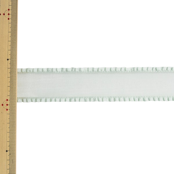 【数量5から】 リボン 『フリルオーガンジーリボン 4615 幅約3.7cm 44番色』 MOKUBA 木馬