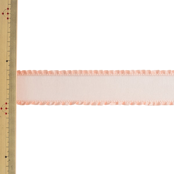 【数量5から】 リボン 『フリルオーガンジーリボン 4615 幅約3.7cm 64番色』 MOKUBA 木馬