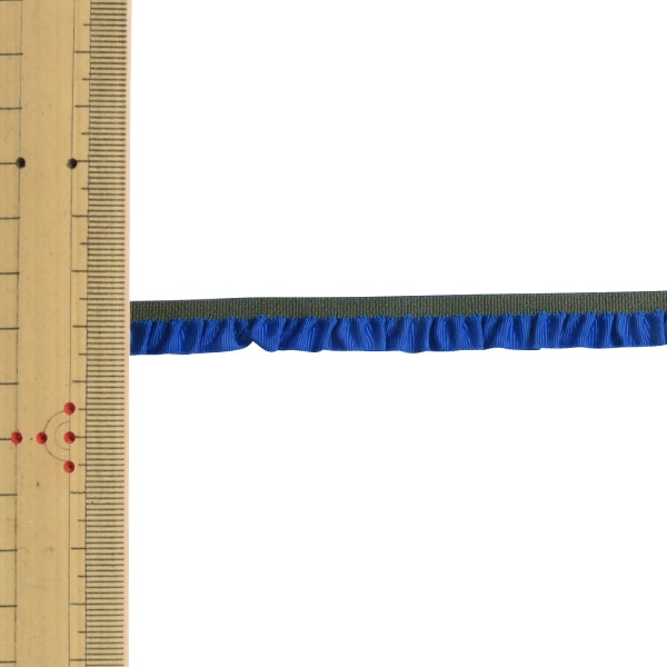 【数量5から】 リボン 『ストレッチフリルテープ 4669 幅約1.1cm 10番色』 MOKUBA 木馬